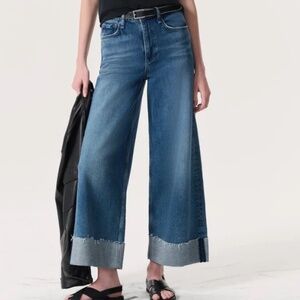 Rag & Bone Sofie Ankle-Length Wide-Leg Jeans Vintage Stretch Denim